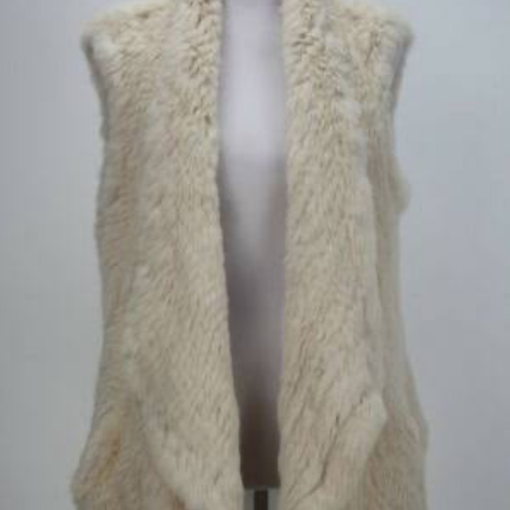 Cream fur vest